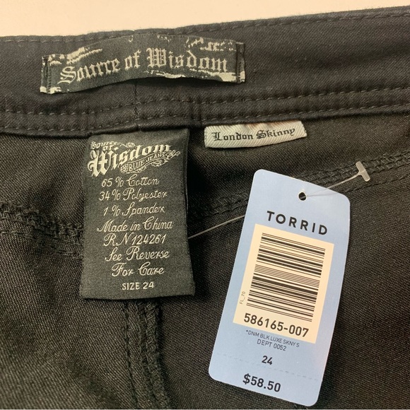 Source Of Wisdom Torrid Black Pants London Skinny - Picture 7 of 15